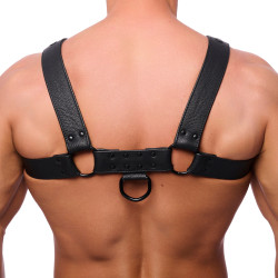 The Red Harness Harnais en cuir Snap Noir